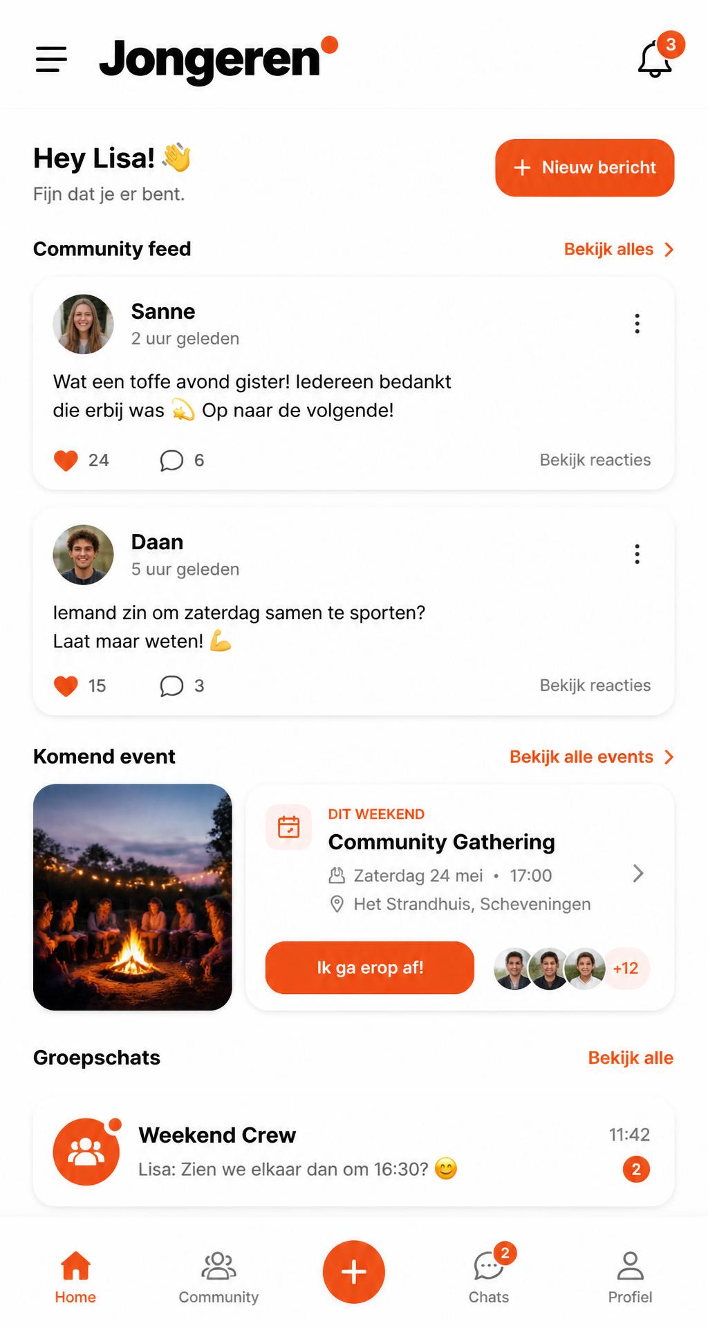 Community-app voor jongeren